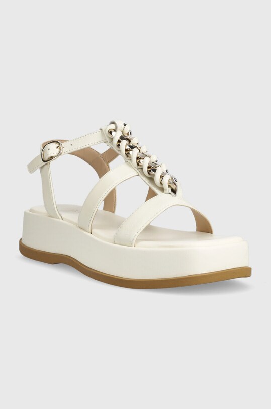 Кожени сандали Guess VADIKA FL6VAD.LEA03.WHITE бежов SS23