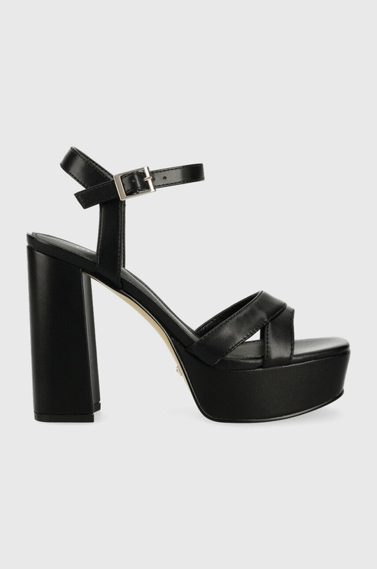 Sandály Guess ZELINE imitace kůže černá FL6ZLE.ELE03.BLACK