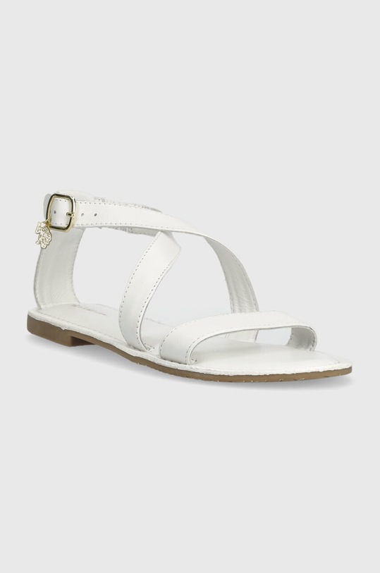 U.S. Polo Assn. sandały skórzane LINDA LINDA001W.3L1 biały SS23