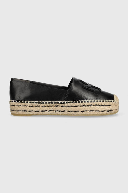 Tory Burch bőr espadrilles 144346-006 nappa bőr fekete 144346.006