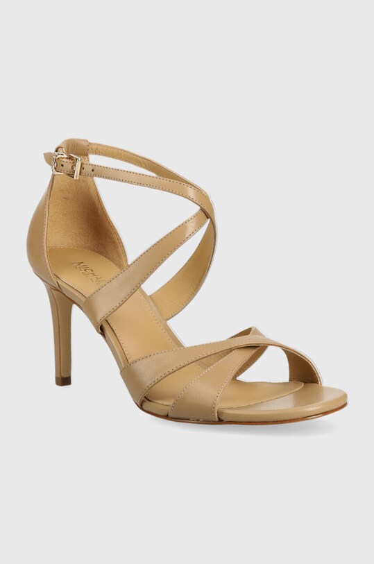 MICHAEL Michael Kors sandały skórzane Kinsley 40S3KSMS1L.222 beżowy SS24