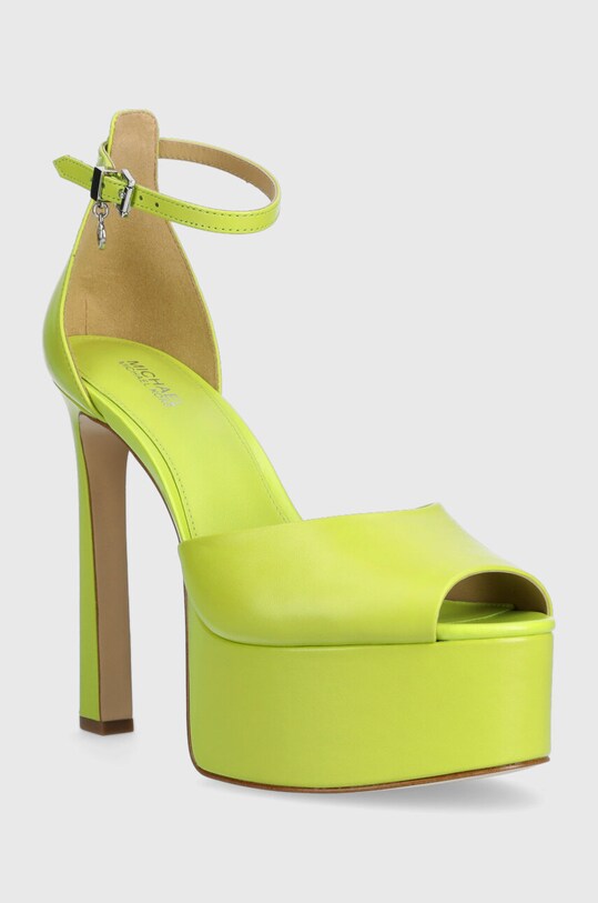 MICHAEL Michael Kors sandały skórzane Martina 40S3MTHP1L.388 zielony SS23