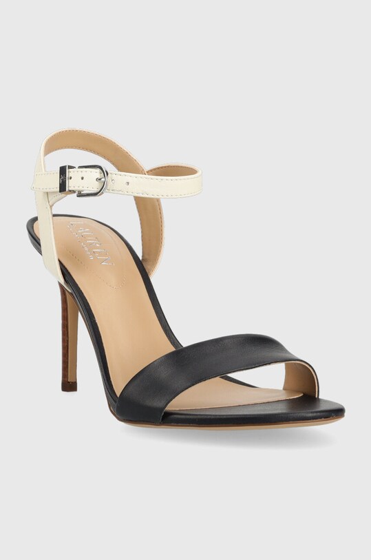 Lauren Ralph Lauren sandały skórzane Gwen 802836571002.NAVY granatowy SS23