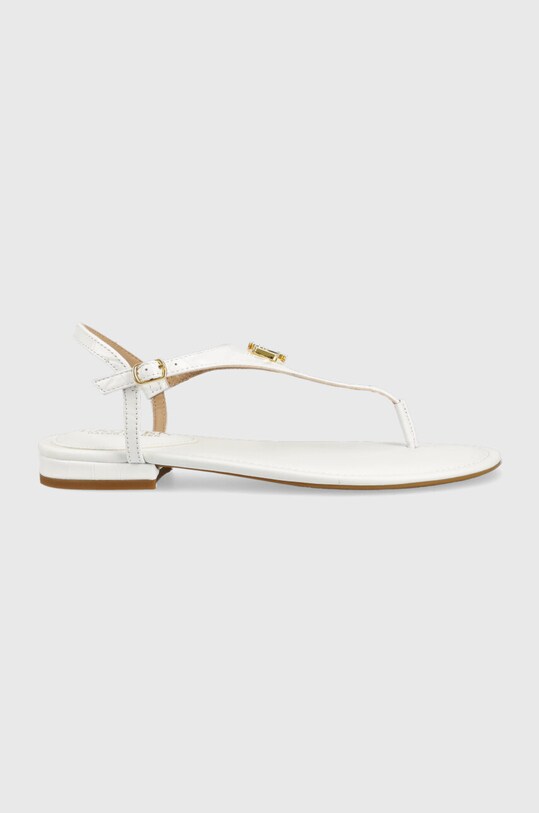 Кожени сандали Lauren Ralph Lauren Ellington гладка кожа бял 802874355008.WHITE