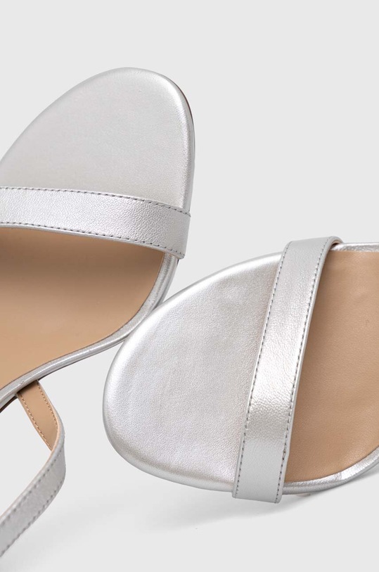 Lauren Ralph Lauren sandały skórzane Gabriele srebrny 802882597002.SILVER