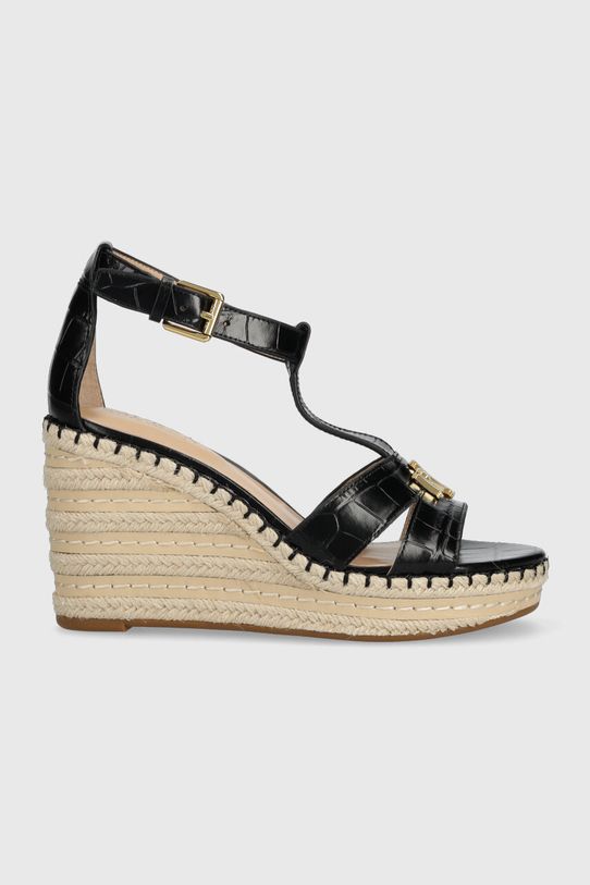 Sandale Lauren Ralph Lauren Hale II iznad 8 cm crna 802901589006.BLACK