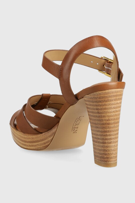Obuwie Lauren Ralph Lauren sandały skórzane Soffia 802904282001.TAN brązowy