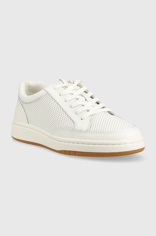 Lauren Ralph Lauren sneakersy skórzane Hailey 802904467001.WHITE biały SS23