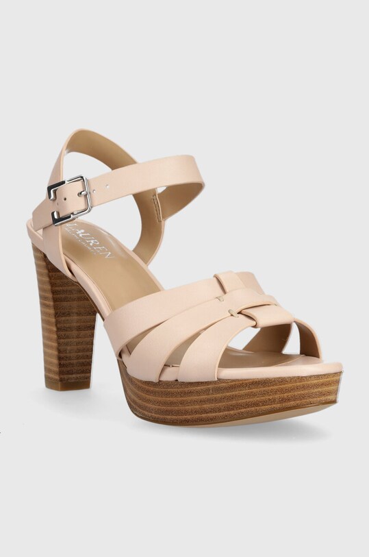 Шкіряні сандалі Lauren Ralph Lauren Soffia 802914494002.PINK рожевий SS23
