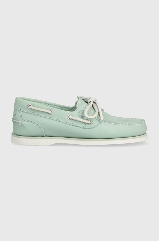 Timberland mocassini in camoscio Classic Boat pelle scamosciata verde TB0A2N83D801