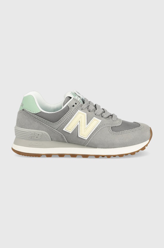 Sneakers boty New Balance WL574RB semišová kůže šedá WL574RB
