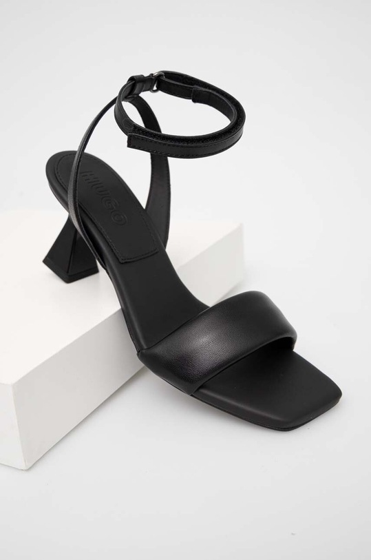HUGO sandały skórzane Robby 50492979.001 czarny SS23