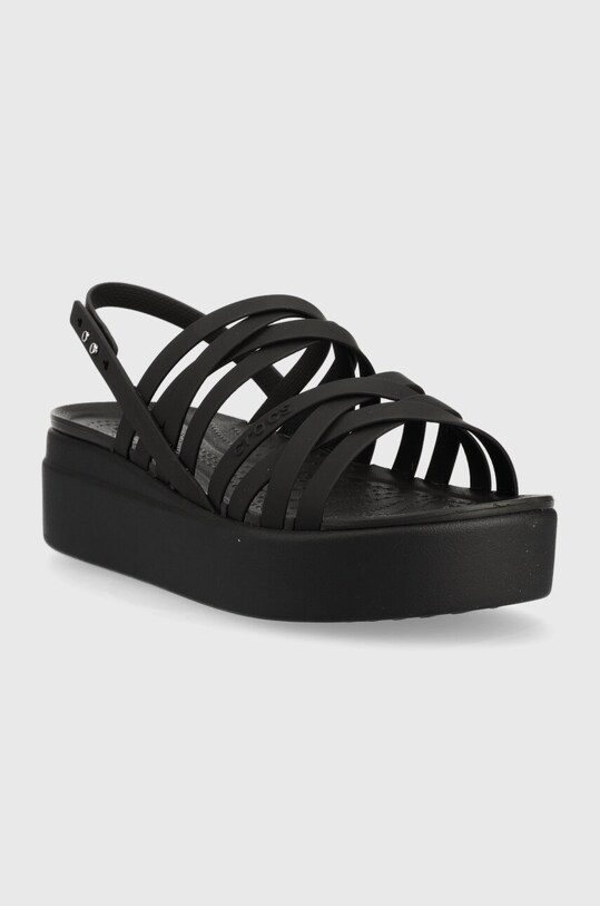 Crocs sandali Brooklyn Strappy Low Wedge 206751.001 nero SS23