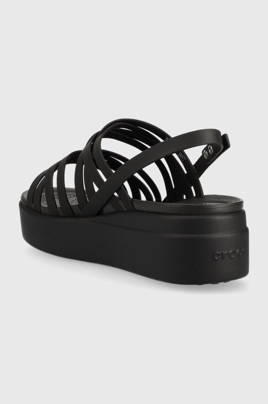 Scarpe Crocs sandali Brooklyn Strappy Low Wedge 206751.001 nero
