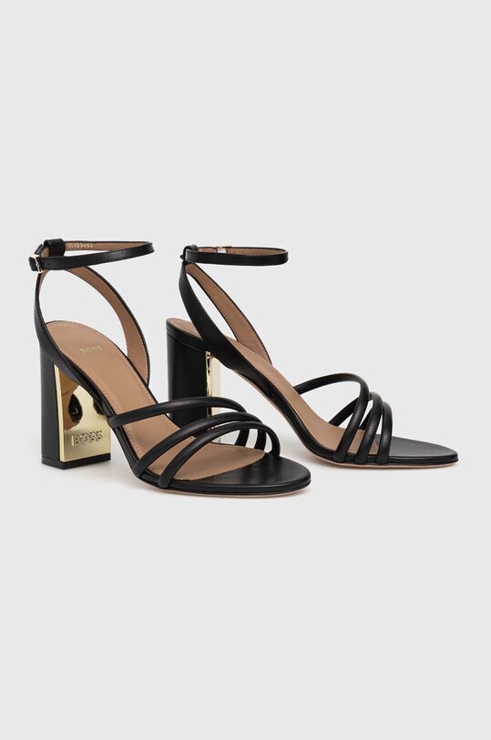 Шкіряні сандалі BOSS Mandy Ch.Sandal 90-N 50493063.001 чорний SS23