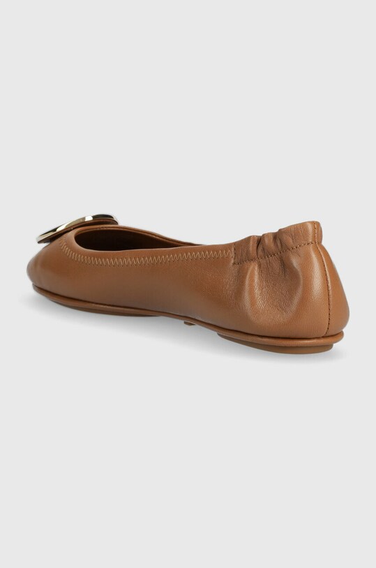 Scarpe Tory Burch balerrine in pelle Minnie Travel Ballet 50393.232.N marrone