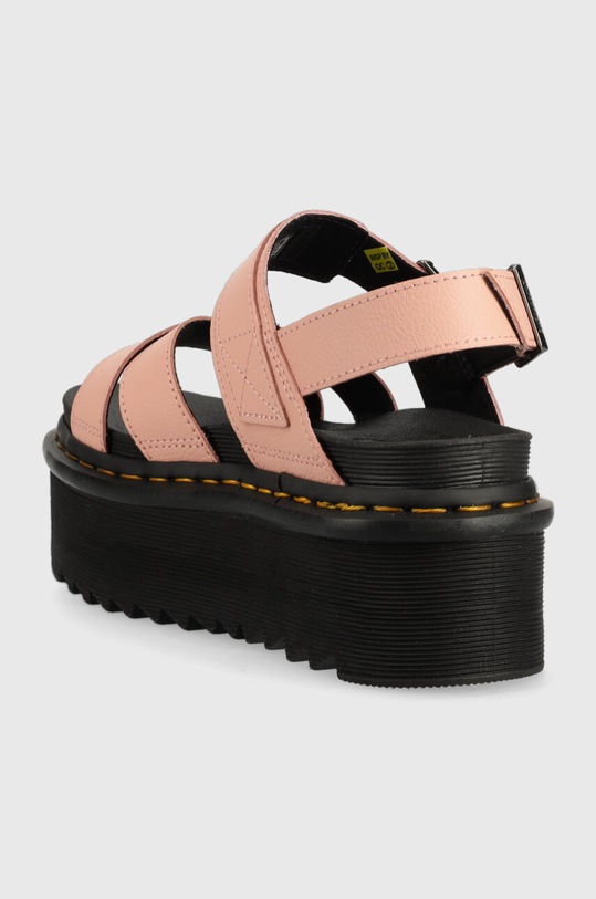 Obuwie Dr. Martens sandały skórzane Voss II Quad DM30717329 różowy