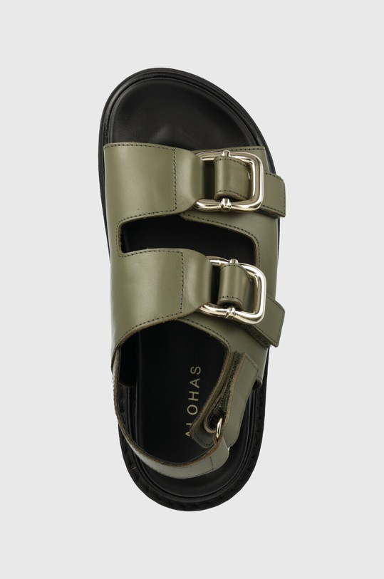Alohas bőr szandál Harper zöld S00275.50