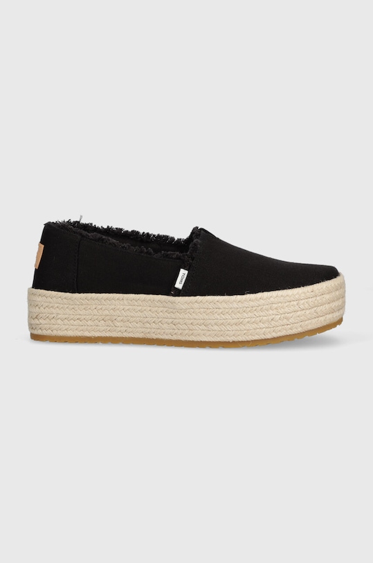 Toms espadryle Valencia platforma czarny 10019795