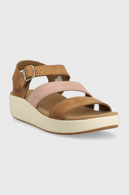 Keen sandały skórzane Ellecity Backstrap 1027272 brązowy SS23