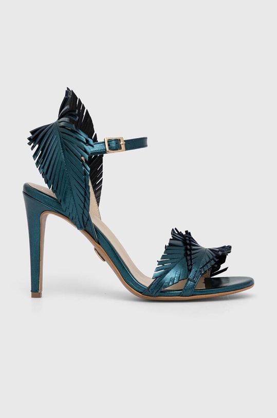 Шкіряні сандалі Baldowski шпилька бірюзовий D02417.VALD.003