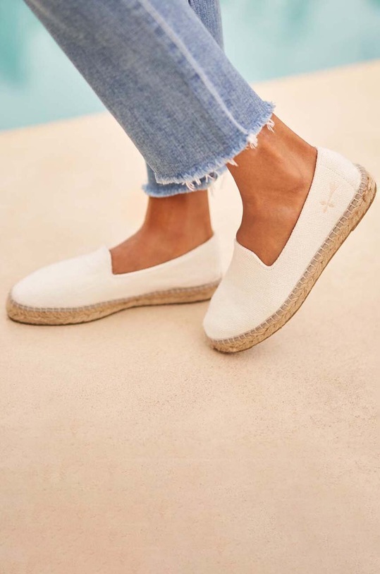 Obuv Espadrilky Manebi Flat Espadrilles O.7.0.N0 biela