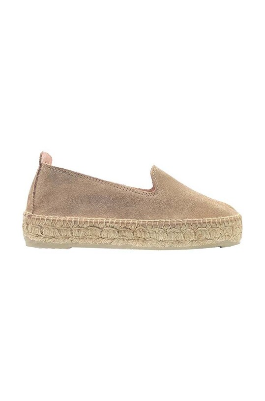 Manebi espadrile din piele întoarsă Double Sole Espadrilles piele întoarsă maro W.1.9.D0