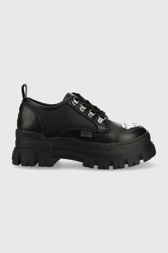 Κλειστά παπούτσια Buffalo Aspha Cls Steel απομίμηση λείου δέρματος μαύρο 1622162.BLK