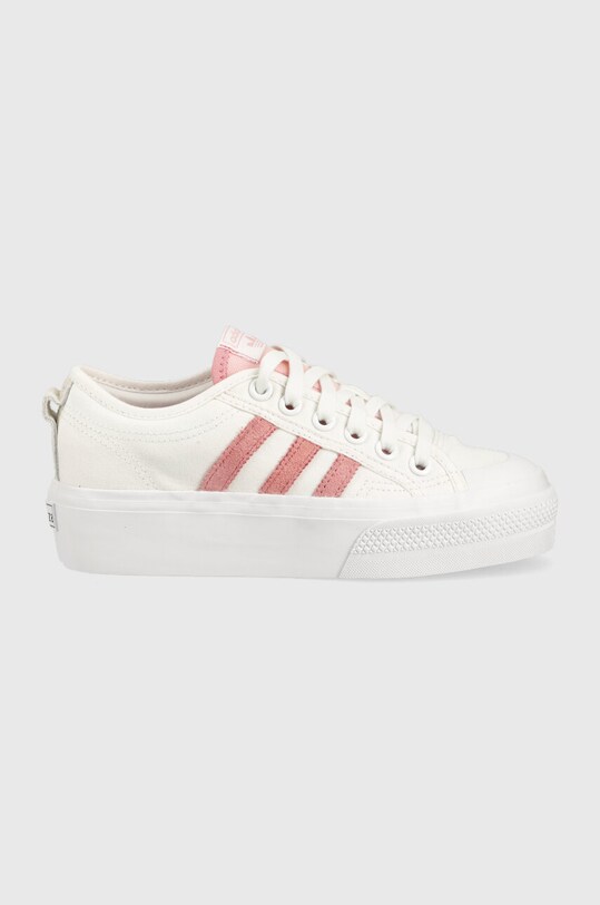 Πάνινα παπούτσια adidas Originals Nizza συνθετικό λευκό FZ6188