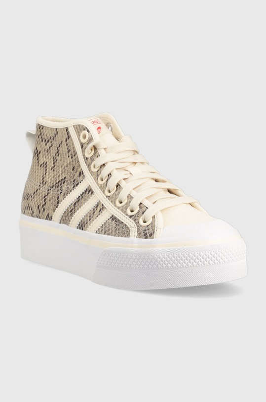 Високи кецове adidas Originals Nizza HQ1981 бежов SS23