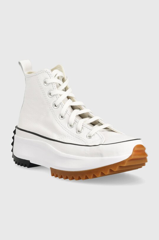Converse trampki skórzane Run Star Hike Platform A04293C biały AW23