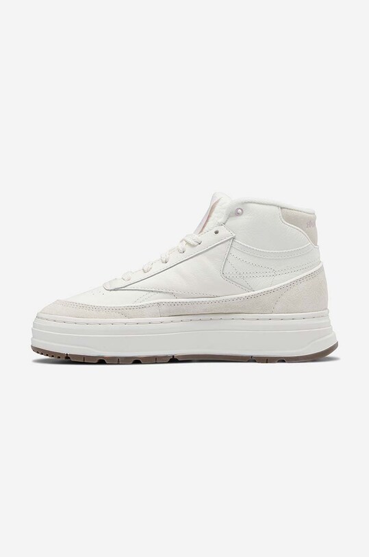Obuwie Reebok Classic sneakersy skórzane Club C Geo Mid GV7034 beżowy