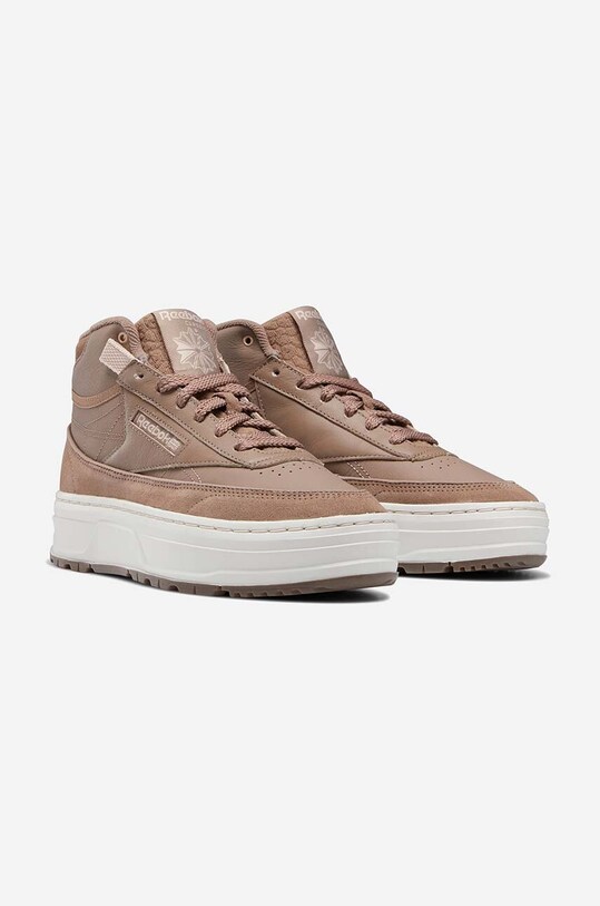 Шкіряні кросівки Reebok Classic Club C Geo Mid бежевий GV7035