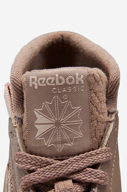 Шкіряні кросівки Reebok Classic Club C Geo Mid GV7035 бежевий