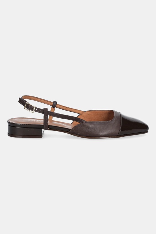 Jonak baleriny skórzane DHAPOU VERNIS CUIR 6000255 brązowy AW25