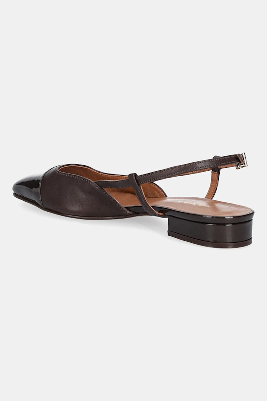 Obuwie Jonak baleriny skórzane DHAPOU VERNIS CUIR 6000255 brązowy