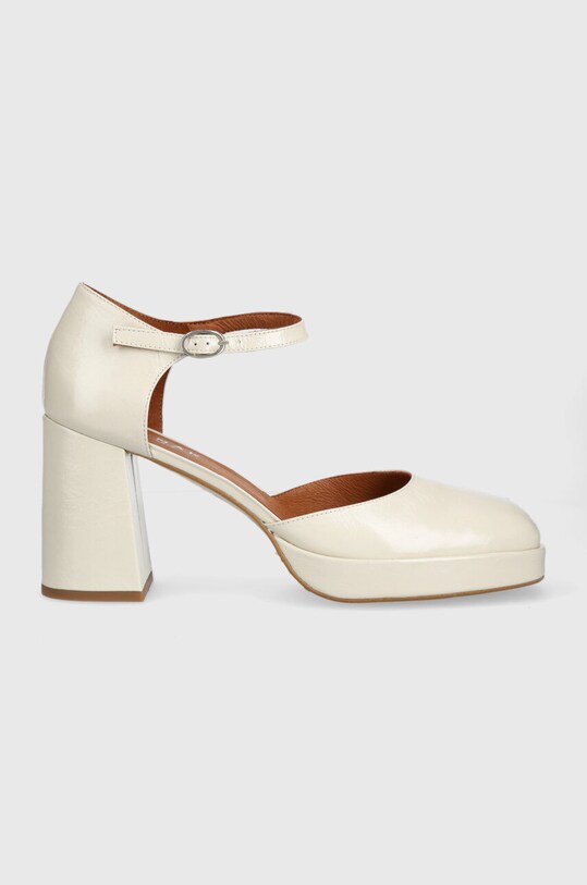 Jonak pantofi de piele VERO CUIR BRILLANT gros bej 3400144