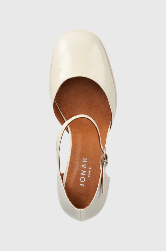 Kožené lodičky Jonak VERO CUIR BRILLANT béžová 3400144