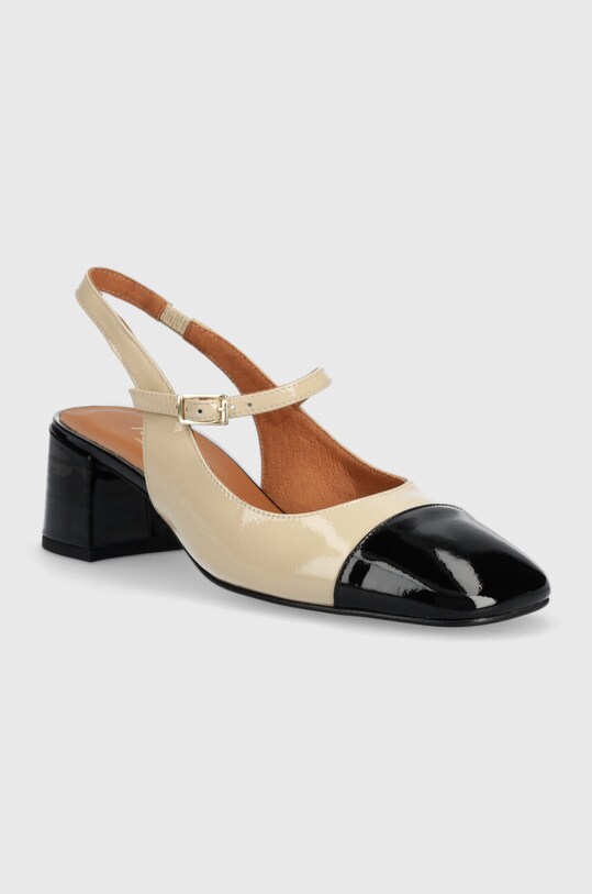 Kožené lodičky Jonak DOUMY VERNIS 3400169 béžová SS23