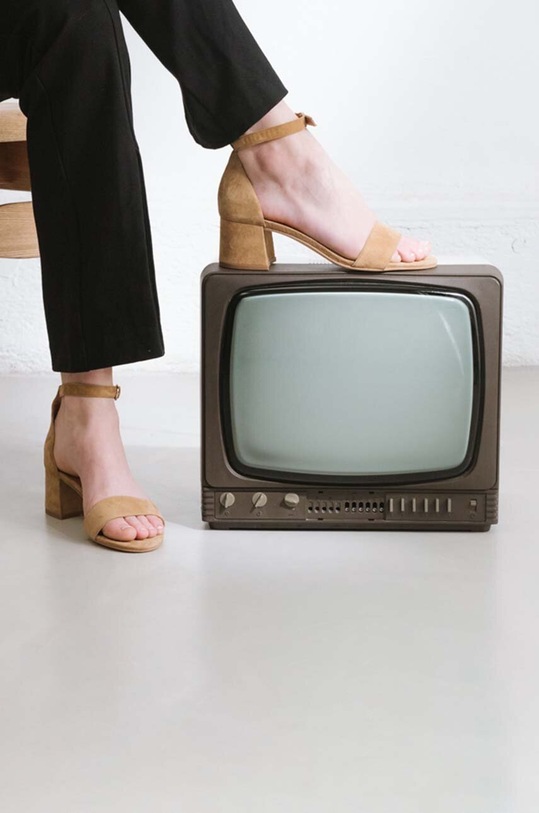 Jonak sandale din piele intoarsa VERDI VELOURS 6000423 bej