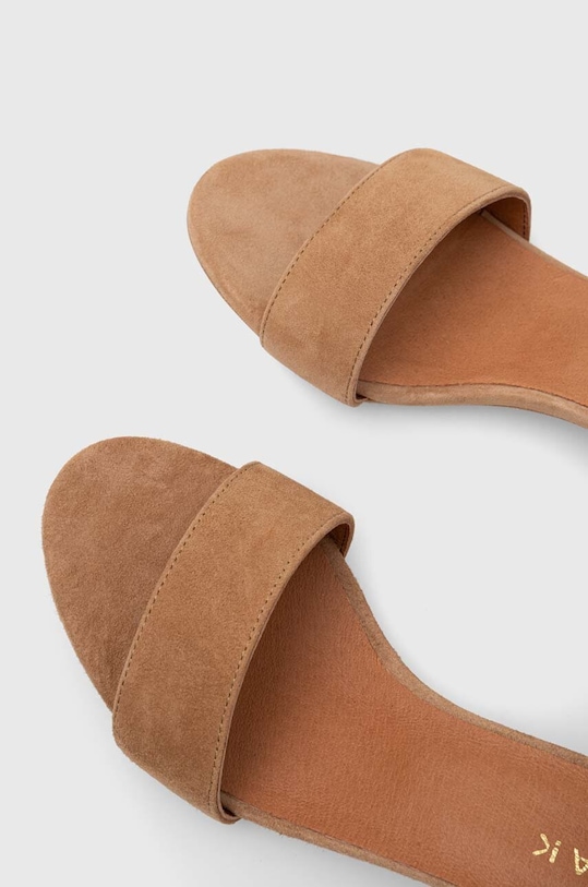 Jonak sandale din piele intoarsa VERDI VELOURS bej 6000423