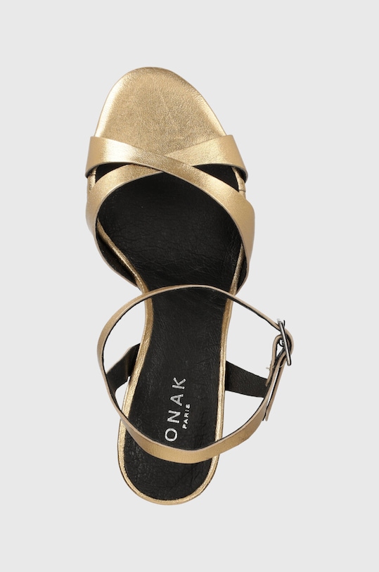 Jonak sandały skórzane BLANDINE CUIR METALLISE złoty 3400118