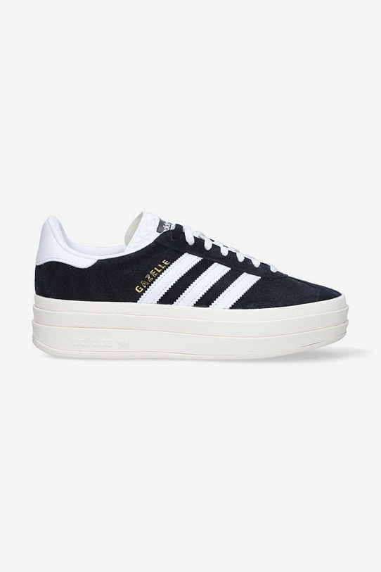 adidas Originals sneakers Gazelle Bold piele întoarsă negru HQ6912