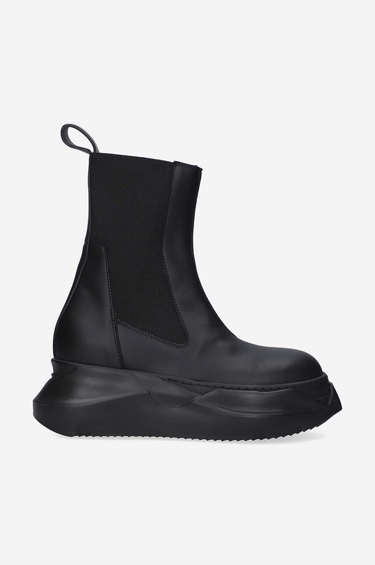 Rick Owens leather chelsea boots Beatle Abstract grain leather black DU02B4846.VL