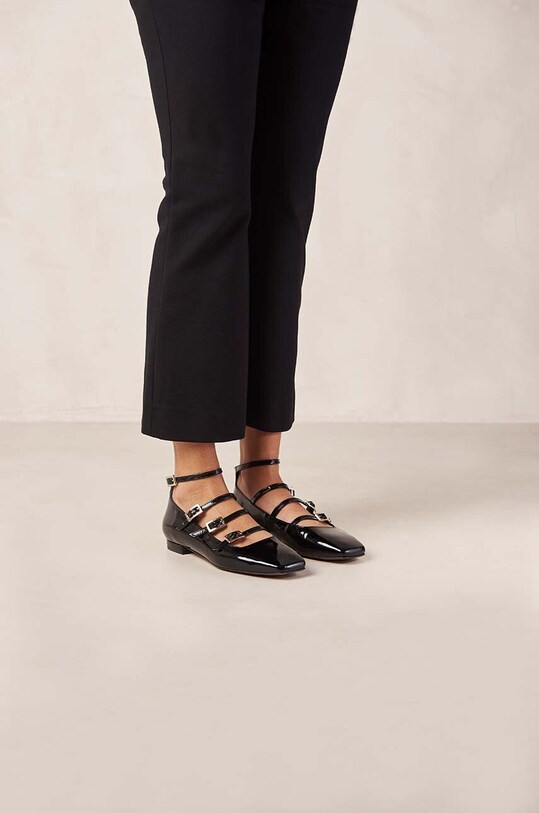 Alohas balerini de piele Luke S100056.01 negru
