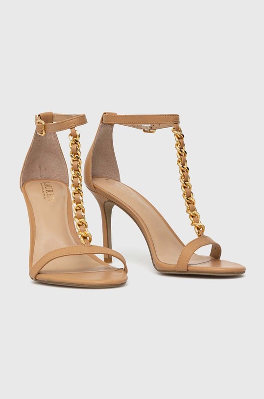Lauren Ralph Lauren sandały skórzane Kate 802884093006.101 beżowy SS23