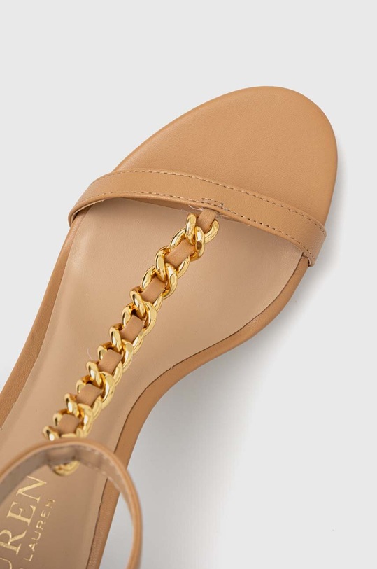 Lauren Ralph Lauren sandały skórzane Kate beżowy 802884093006.101