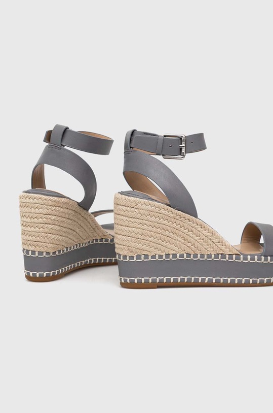 Obuwie Lauren Ralph Lauren sandały skórzane Hilarie 802898506006.400 szary