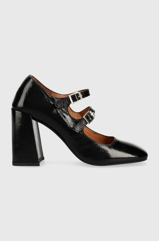 Jonak czółenka skórzane VAL CUIR BRILLANT słupek czarny 3100235