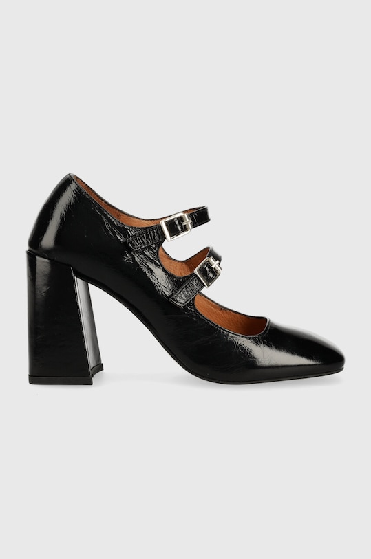 Jonak czółenka skórzane VAL CUIR BRILLANT słupek czarny 3100235